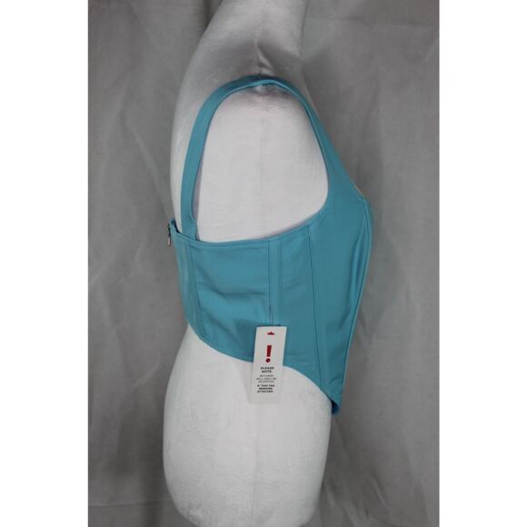 Bardot Corset Top Fitted Bustier Anthropologie Revolve Sky Blue Medium - Picture 14 of 14